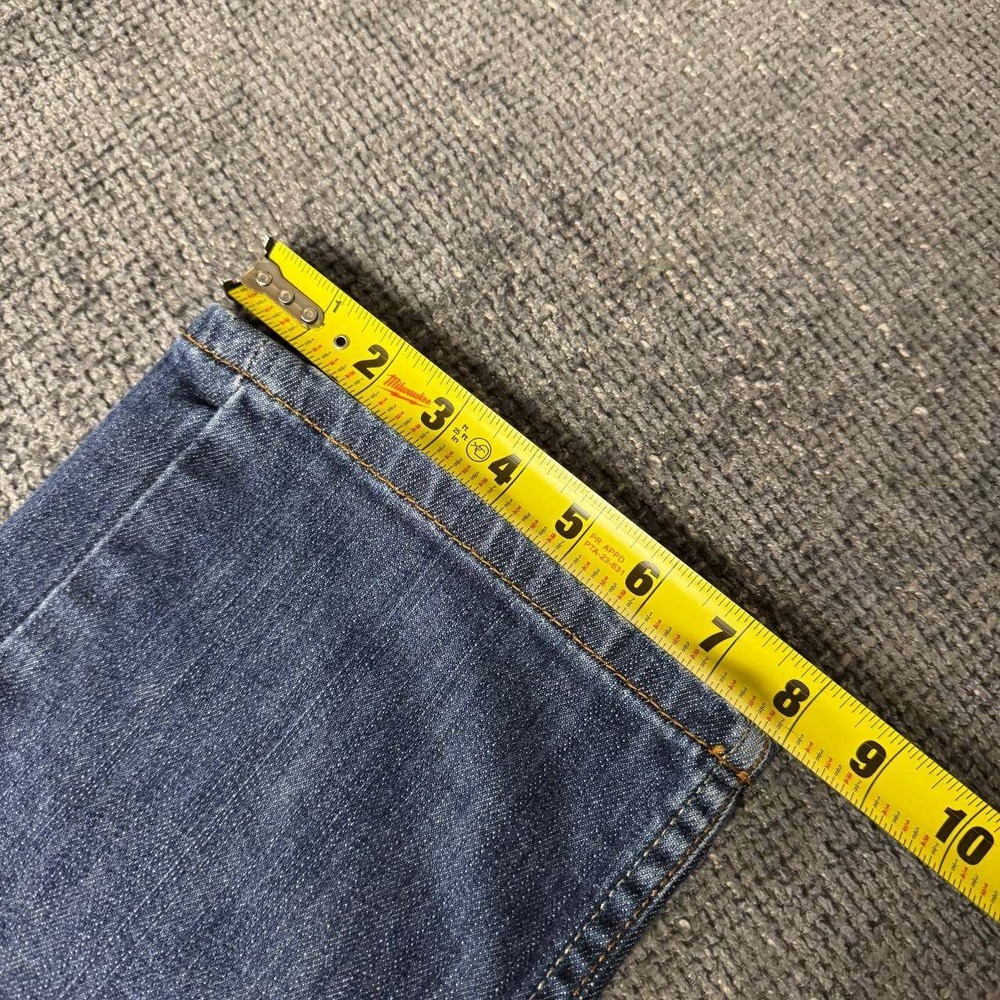 Quiksilver Straight Leg Jeans Mens 32 Blue Y2K Skate Denim Distressed 0608 - Picture 11 of 12